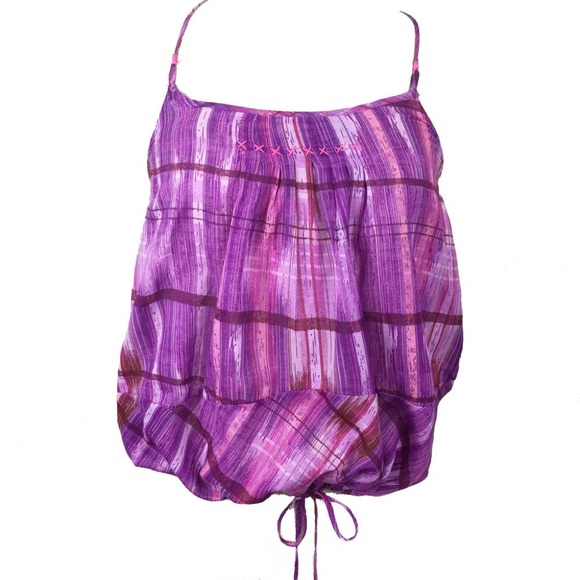 Fire Los Angeles Tops - Boho Festival Hippie Purple Sleeveless Top S